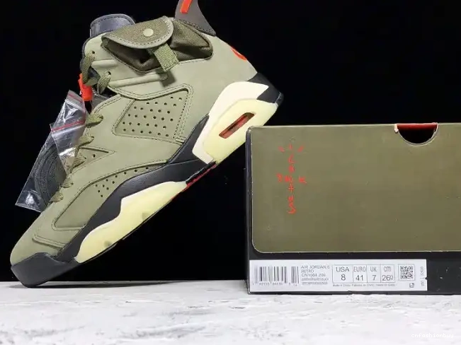 Jordan x Scott Medium CN1084-200 Travis Air 6 Olive 0625